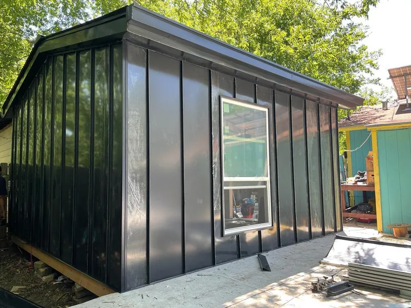 Black standing seam metal wall panels for Metal Roof Installation in Santa Paula